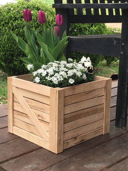 The Rustic Wooden Crate Planter