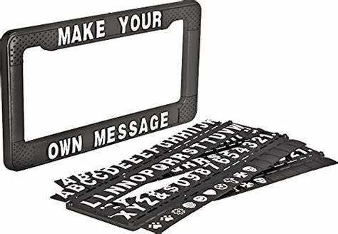 Personalized License Plate Frame