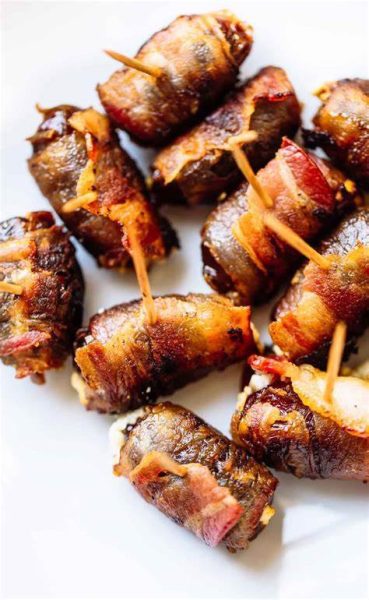 Bacon-Wrapped Dates Quick Party Appetizers
