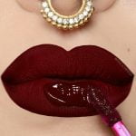 Dark Red Lipstick